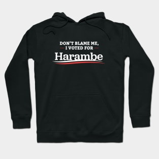 Don't Blame Me I Voted For Harambe Hoodie